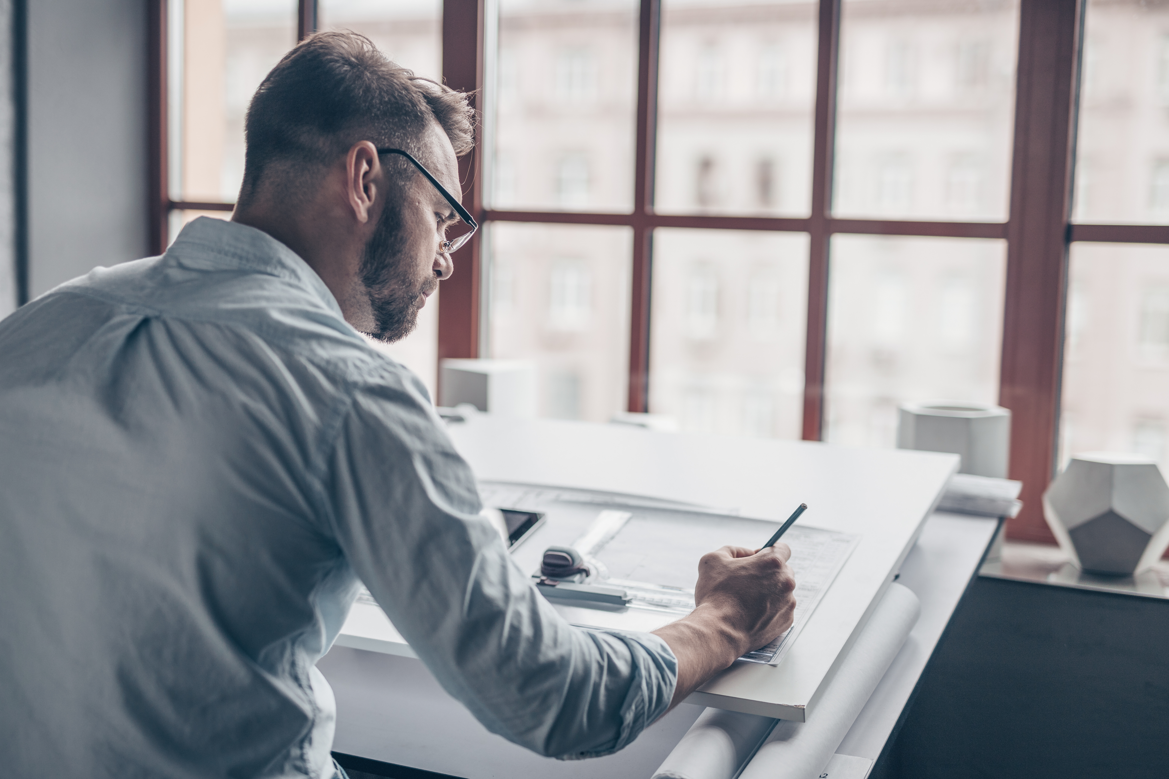 Arquiteto trabalhando