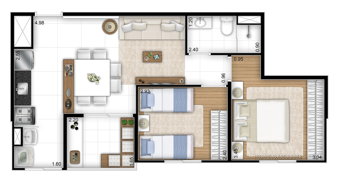 Planta Tipo 2 Opção 02