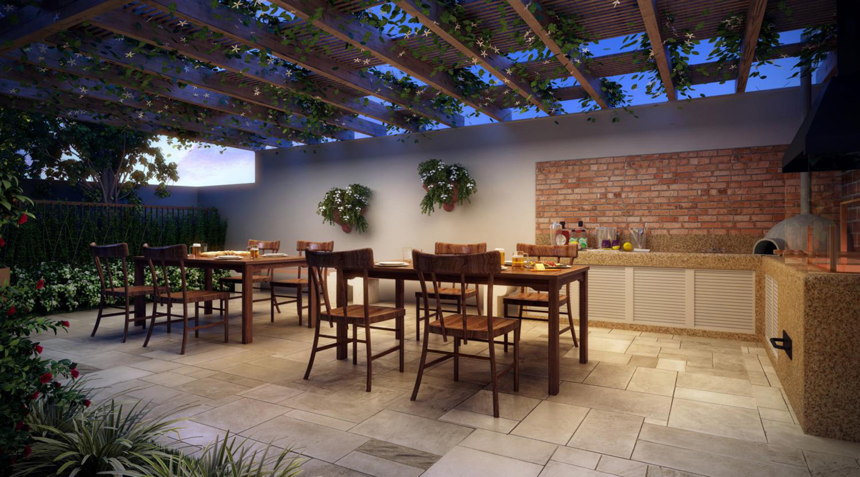 Piscina e área de lazer