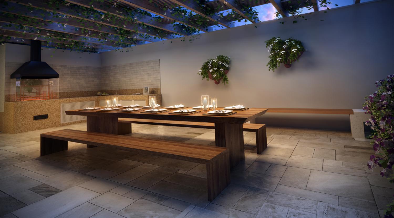 Piscina e área de lazer