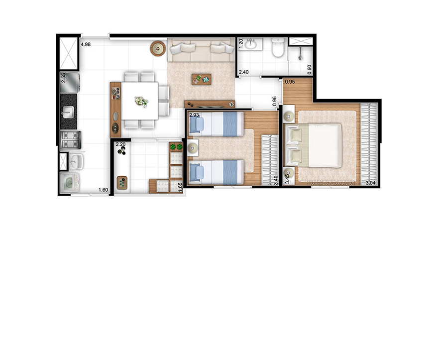 Planta Tipo 2 Opção 01